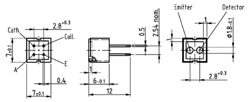 CNY70  Reflexlichtschranke  5/32V 50mA