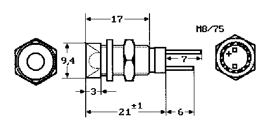 EBF I 5mm chrom   LED-Fass. Nickel versenkt 5mm