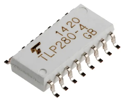 TLP280-4  SMD Quad Optokoppler AC/DC-In / Transistor-Out, 16-Pin