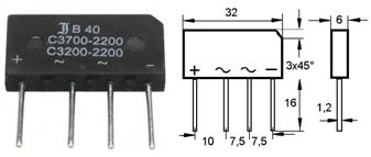B250C3700/2200   Flachbr�cke 3,7A 250V(RMS)
