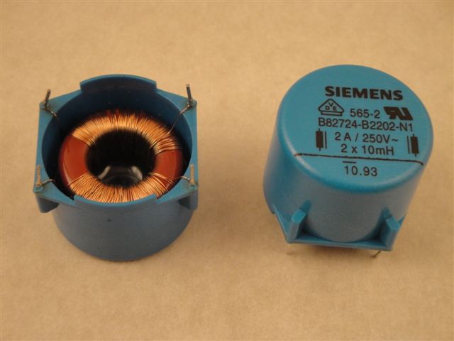 Netzdrossel 1,8mH x2, 6A/250V Rm30x20mm, liegend, B82724-B2602-N