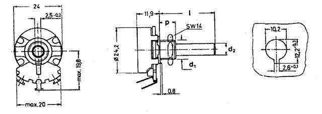 PD 5 W E 022  4W-Drahtpoti 22R