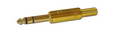 KSSKG 63  Klinkenstecker 6,3mm Stereo Knick Gold Metall
