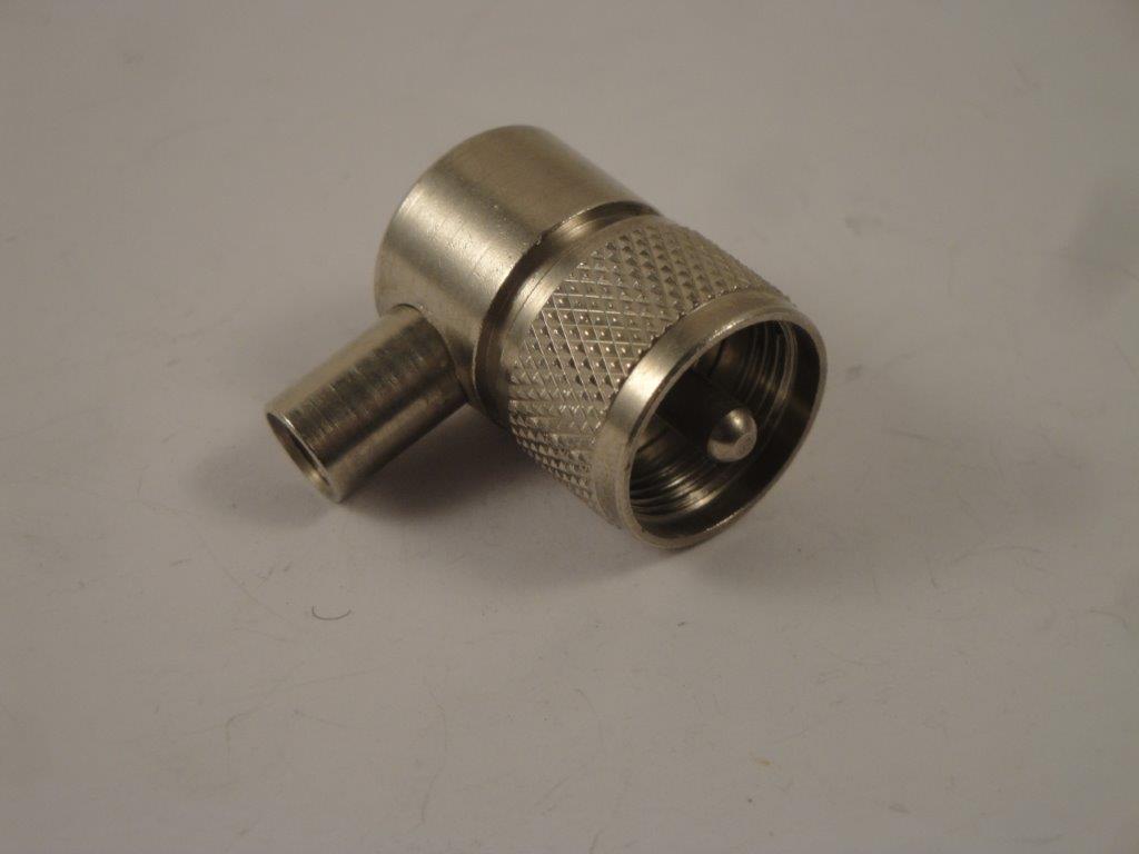 PL 259 W58  PL-Stecker f. RG 58 abgewinkelt