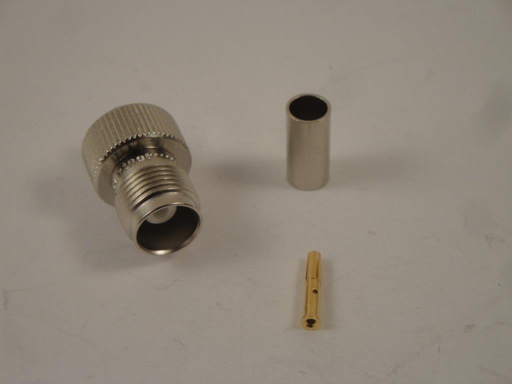 TNC Reverse Crimp Kabelbuchse (RG 58)
