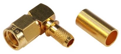 SMA reverse Kabelstecker winkel (RG174/RG316), J01150R0031