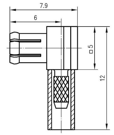 MCX-Crimpstecker f�r RG178, J01270A0201