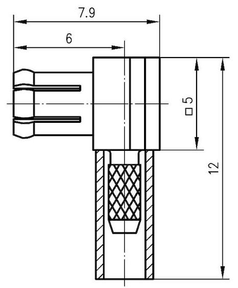 MCX-Crimpstecker f�r RG316, J01270A0211