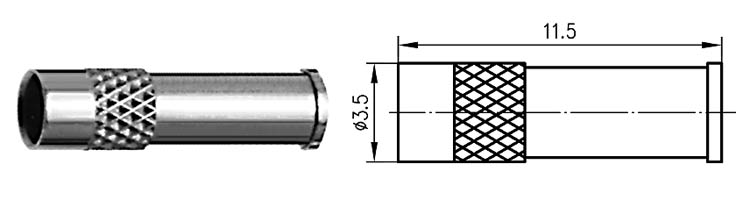 MMCX-Kabelbuchse f�r RG178B/U, J01341A0051