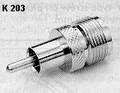 Adapter Cinch-Stecker/UHF-Buchse, K203