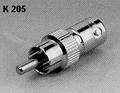 Adapter Cinch-Stecker/BNC-Buchse, K205