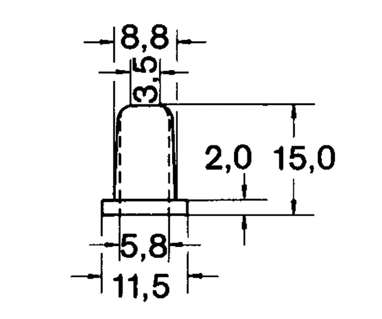 KT 1 GR  Kabelt�lle  f�r Posthaube 9pol grau