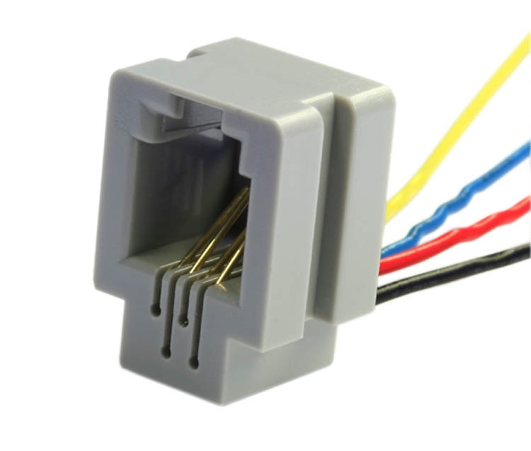 TZB450  MOD EB 4P4C   Modular-Einbaubuchsen, Anschlussdr�hte