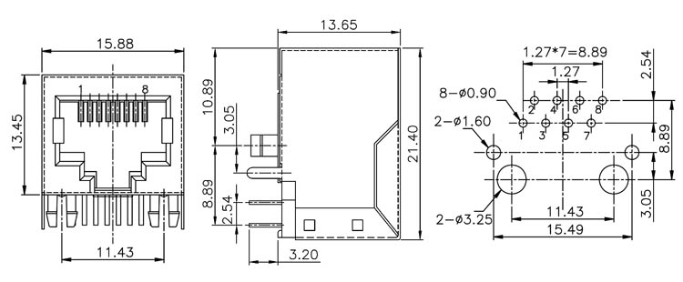 TZB471  MOD Buchse 8P8C RJ45 geschirmt