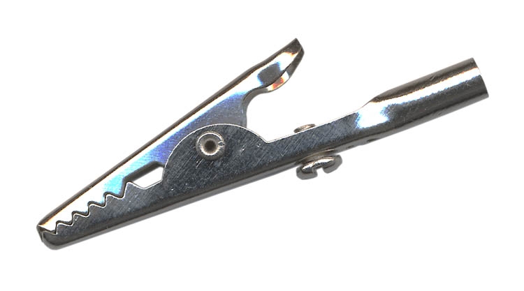 HA025  Krokodilklemme blank (AGS-20) Abgreifklemme Schraubanschl
