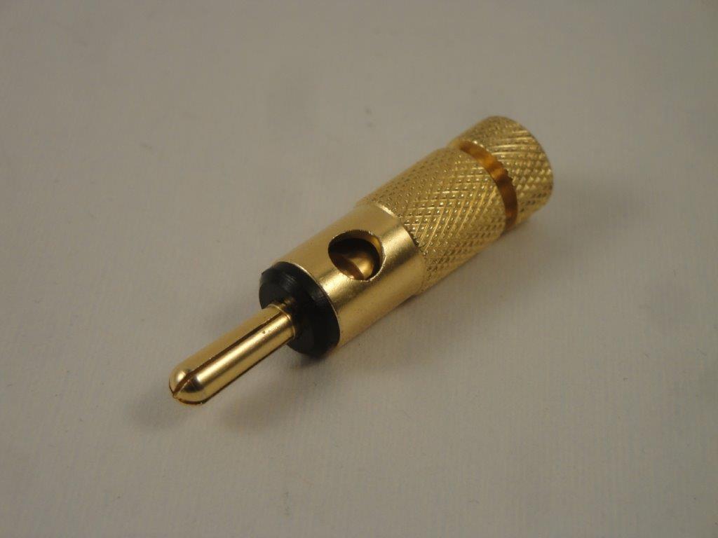 KAD schwarz  Bananenstecker vergoldet