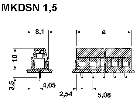 MKDSN1,5/ 3-5,08  Print-Klemmleiste 3pol. RM5,08mm