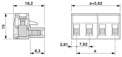 GMSTB2,5/ 6-ST-7,62  Stiftleiste 6pol. RM7,62mm