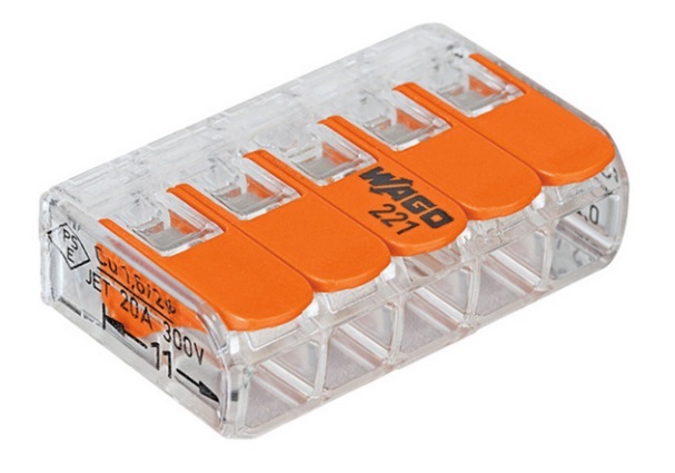WAGO-Klemme 221-415  WAGO COMPACT-Verbindungsklemme Serie 221 5p