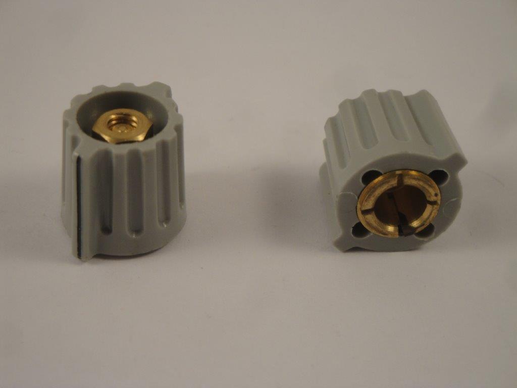 SKK14 GR 6   Drehknopf mit Knebel, grau, Intelecsa SKK14