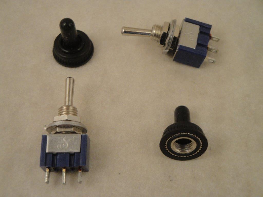 SPDT  EIN-AUS-EIN 1pol  Min.Kippsch.1xUm 125VDC/6A wasserdichte