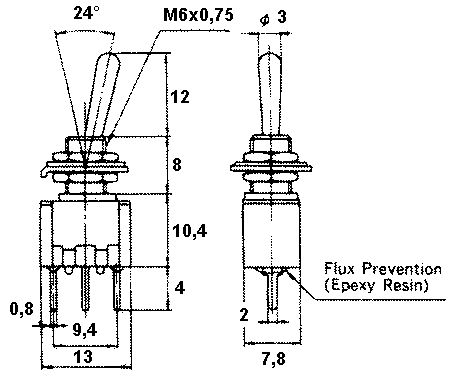 MS500B  EIN-TAST 1pol