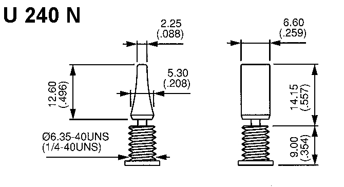 U242N Hebel schwarz