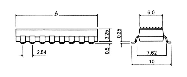 SD06  SMD 6pol  25mA/25VDC  RM2,54