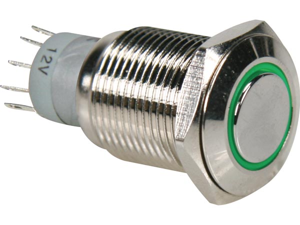 Sicherheitsdrucktaster R1600G  LED-gr�ne 1NO/1NC  230VAC/0,5A