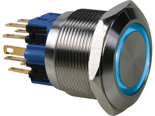 Sicherheitsdrucktaster R2000B  LED-blau 1NO/1NC  230VAC/5A