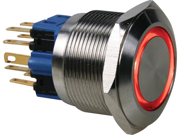 Sicherheitsdrucktaster R2000R  LED-rot 1NO/1NC  230VAC/5A