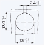 MCS18R-RT  Taster rund rot  1xA 0,125A/48VDC
