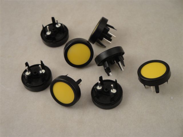 MCS18R-GE  Taster rund gelb  1xA 0,125A/48VDC