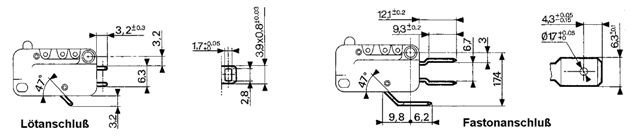 MSG-Faston 6,3x0,8  250V/0,1A 1xWechsler