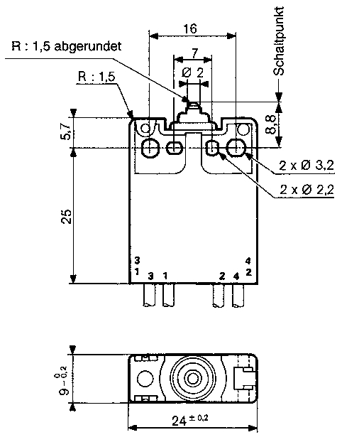 MSEX-IP67  250V/6A 1x� 1xS