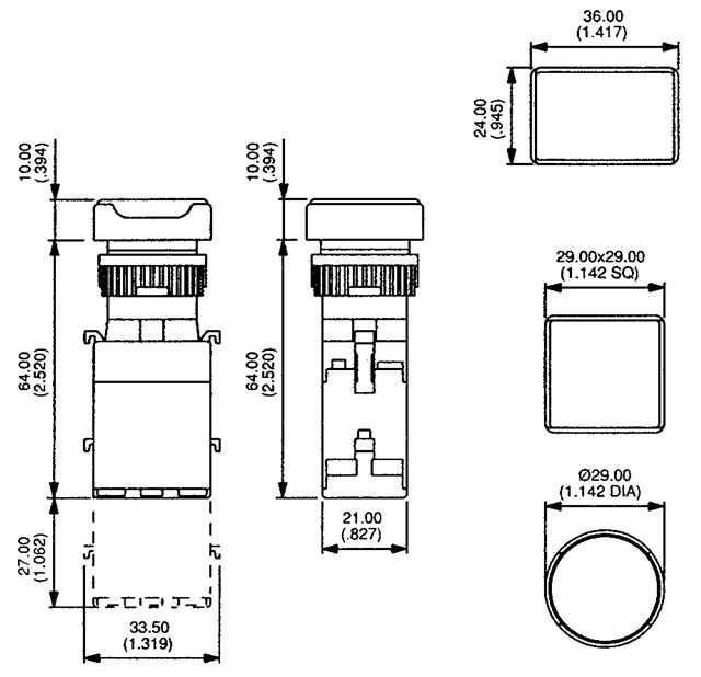 A0207Y  Drucktastvorsatz rund