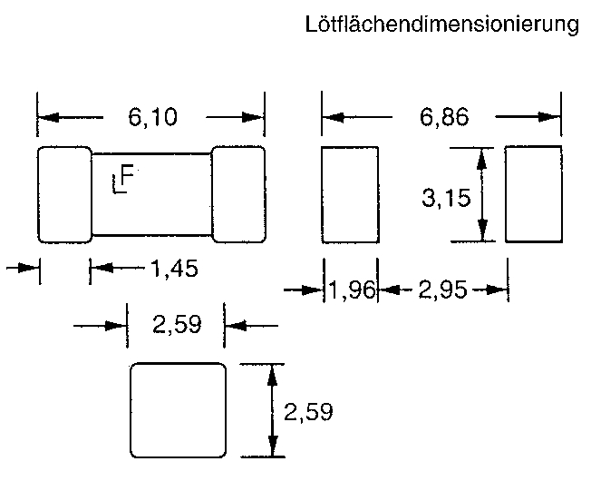 SMD-Sich. 5,0A flink  125V 6.1x2,6x2,6mm  (6125)