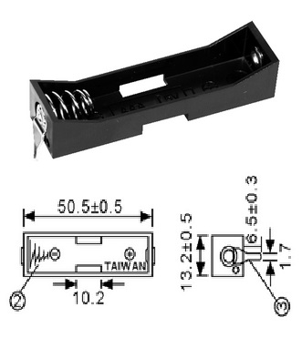 1 X Micro AAA  Batteriehalter Printanschluss