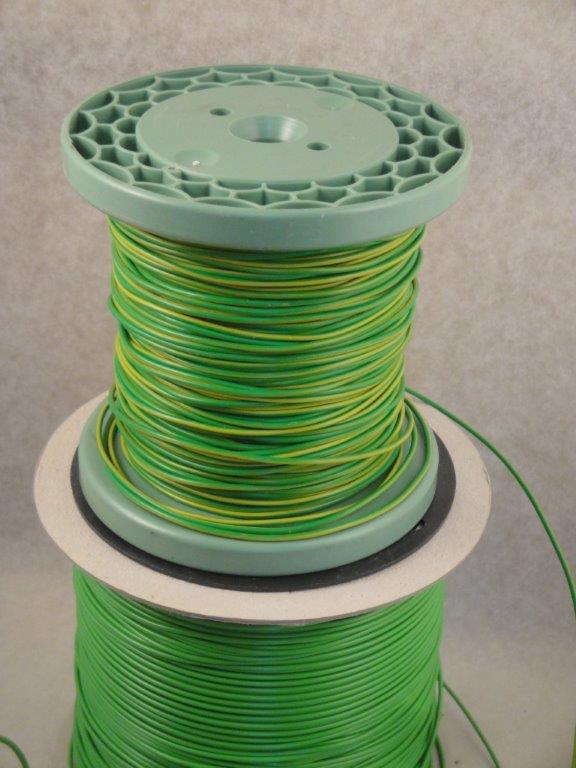 Schaltlitze 0,75mm² gelb/grün, 100m-Spule Schaltlitze 0,75mm² gelb/grün, 100m-Spule