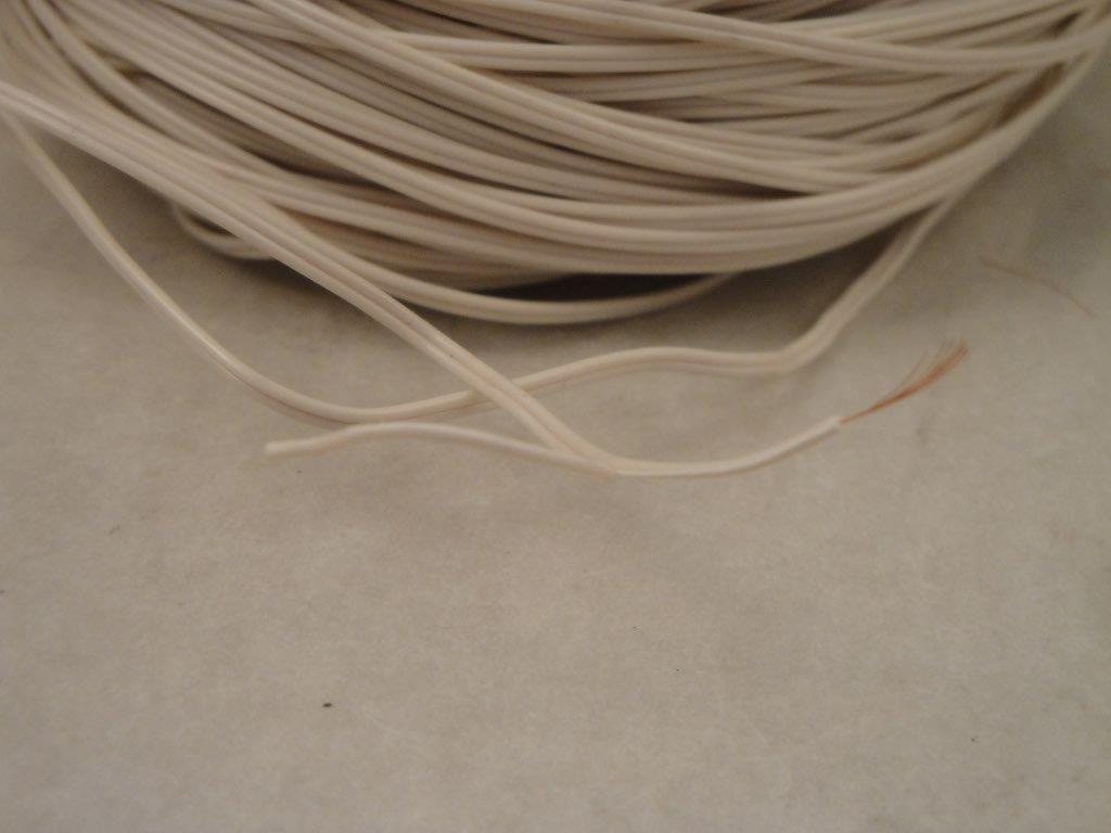 Zwillingslitze 2x0,05mm� wei�, 10m Ring