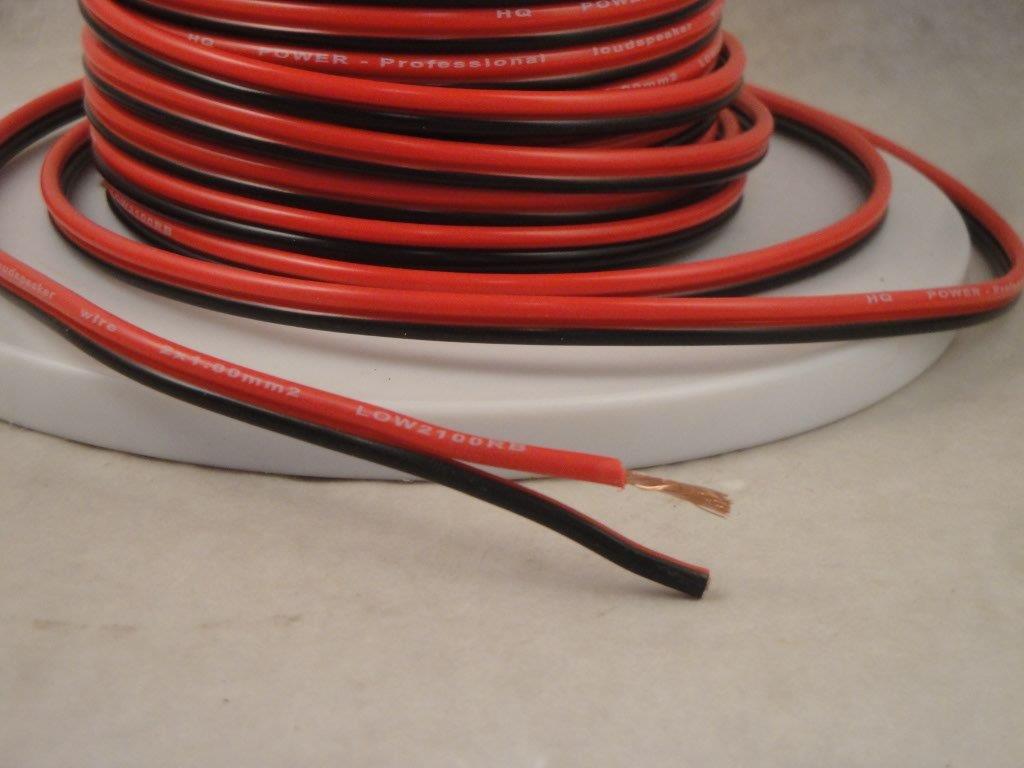 Zwillingslitze 2x0,5mm� rot/schwarz, 100m Spule / Bund
