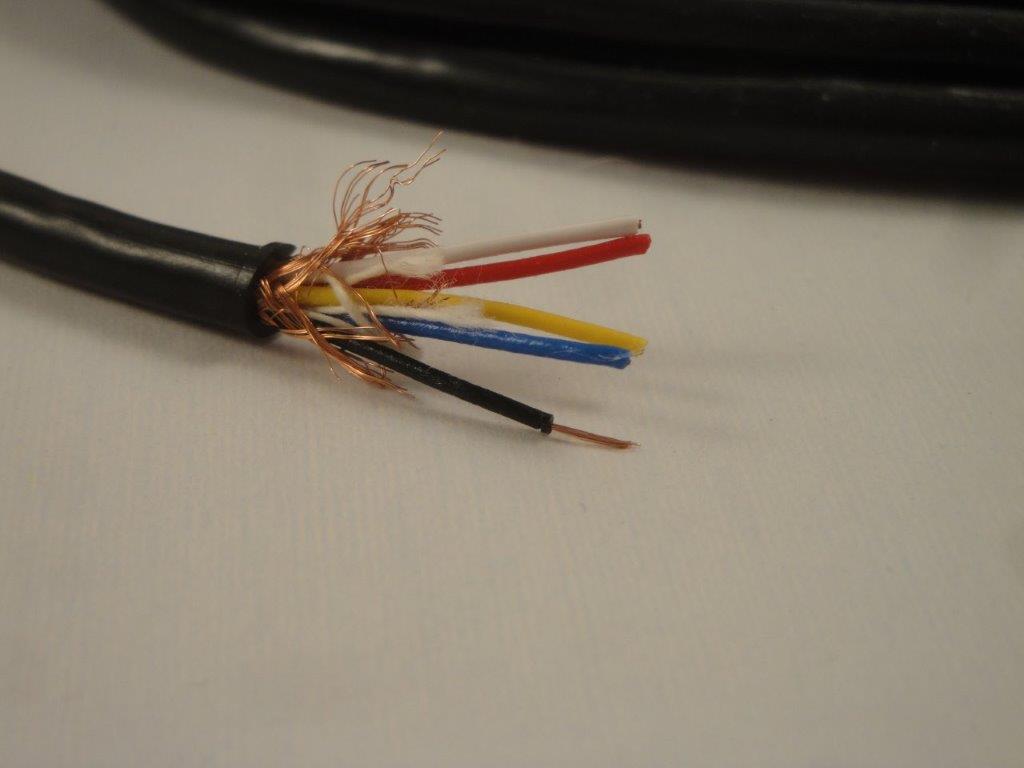 MY 104 SW  5x0,14mm�  5mm rund geschirmt, lose pro Meter