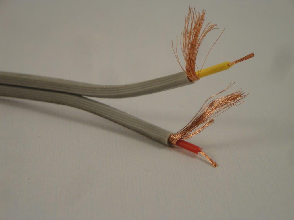 MY 137 grau  2x0,14mm� flach einzel geschirmt (MIC214F), lose