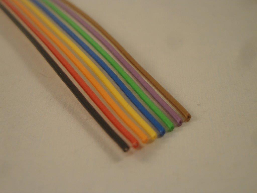 Flachbandkabel RM 2,56mm 8pol bunt 8x0,22mm² sw/rot... Flachbandkabel RM 2,56mm 8pol bunt 8x0,22mm² sw/rot...