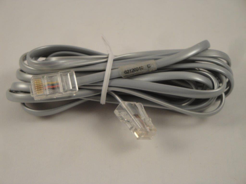 Telefonkabel flach 8/4 2m, grau 3:4