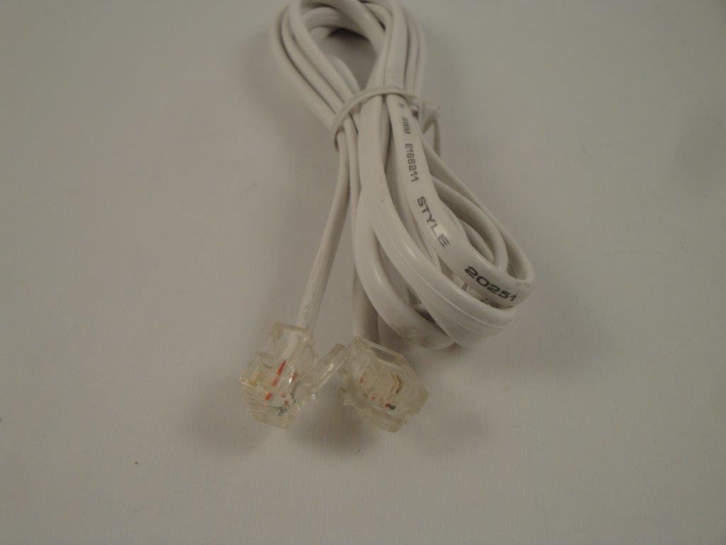 Telefonkabel flach 6/2 3m, wei� 3:4