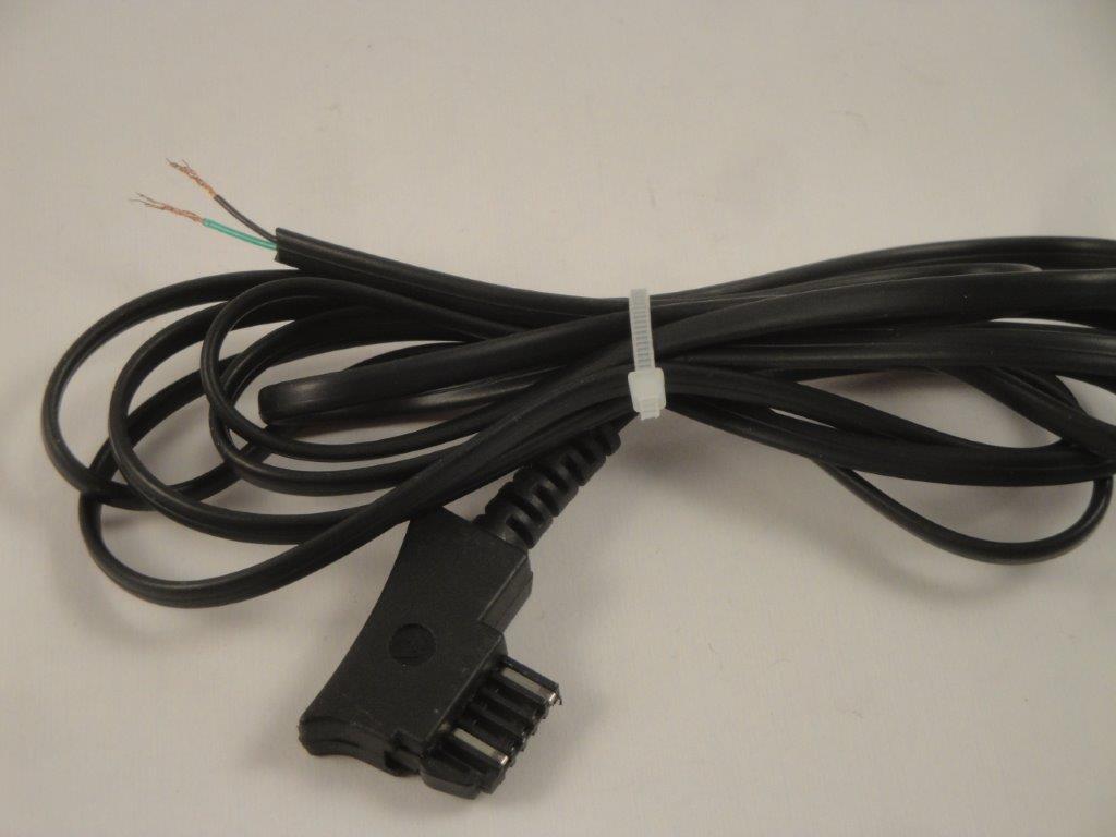 Telefonanschlu�kabel  TST flach 3m, schwarz, Dreieck offen
