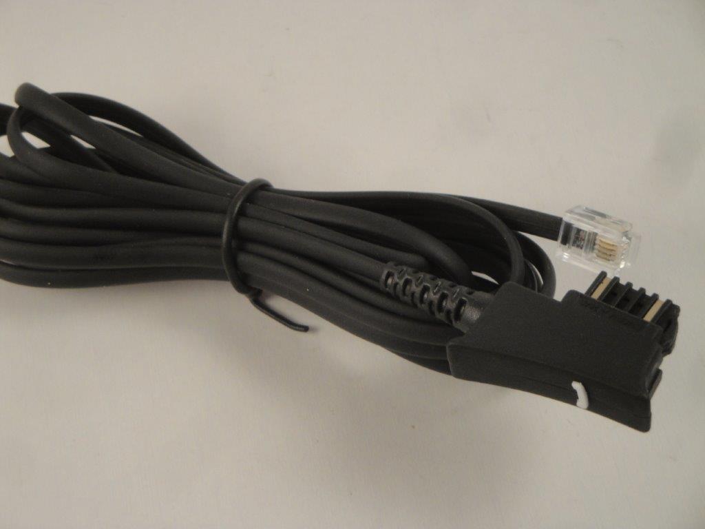 Telefonanschlu�kabel  TST flach 4/4 3m, schwarz, Telefon