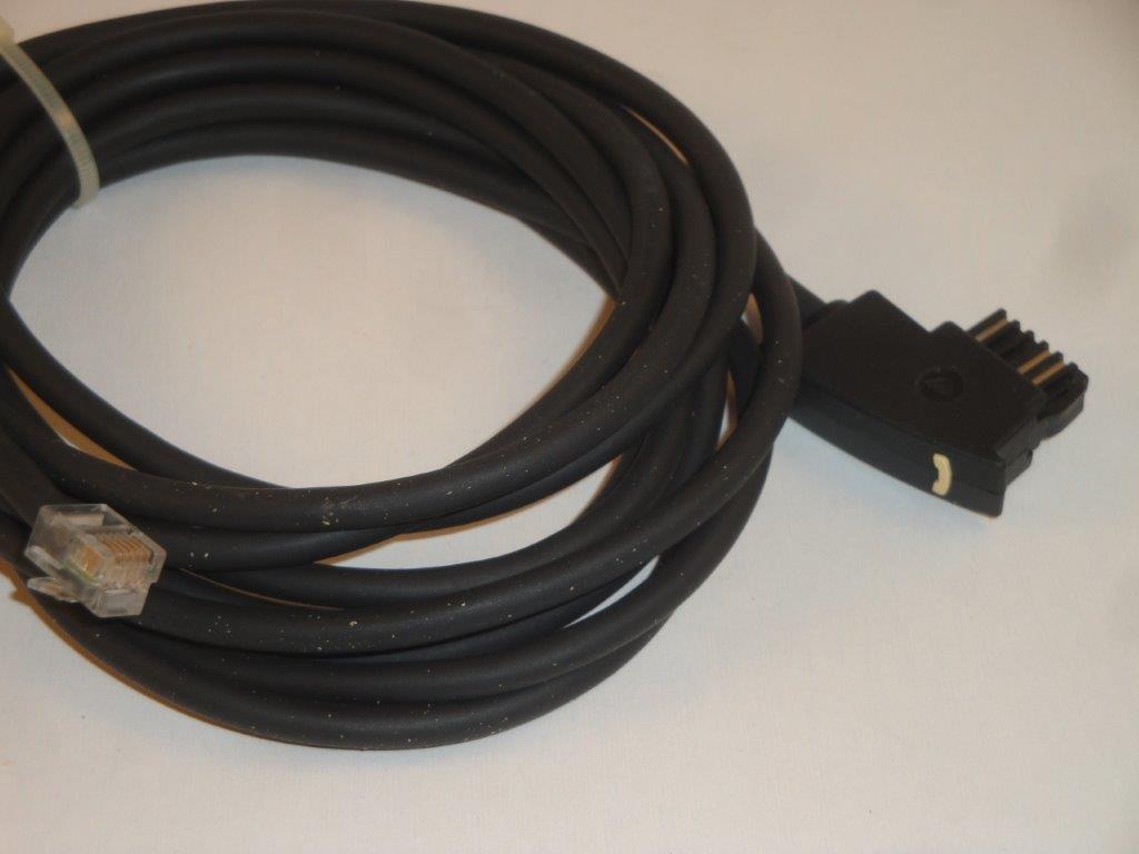 Telefonanschlu�kabel  TST rund 6/6 3m, schwarz, Telefon