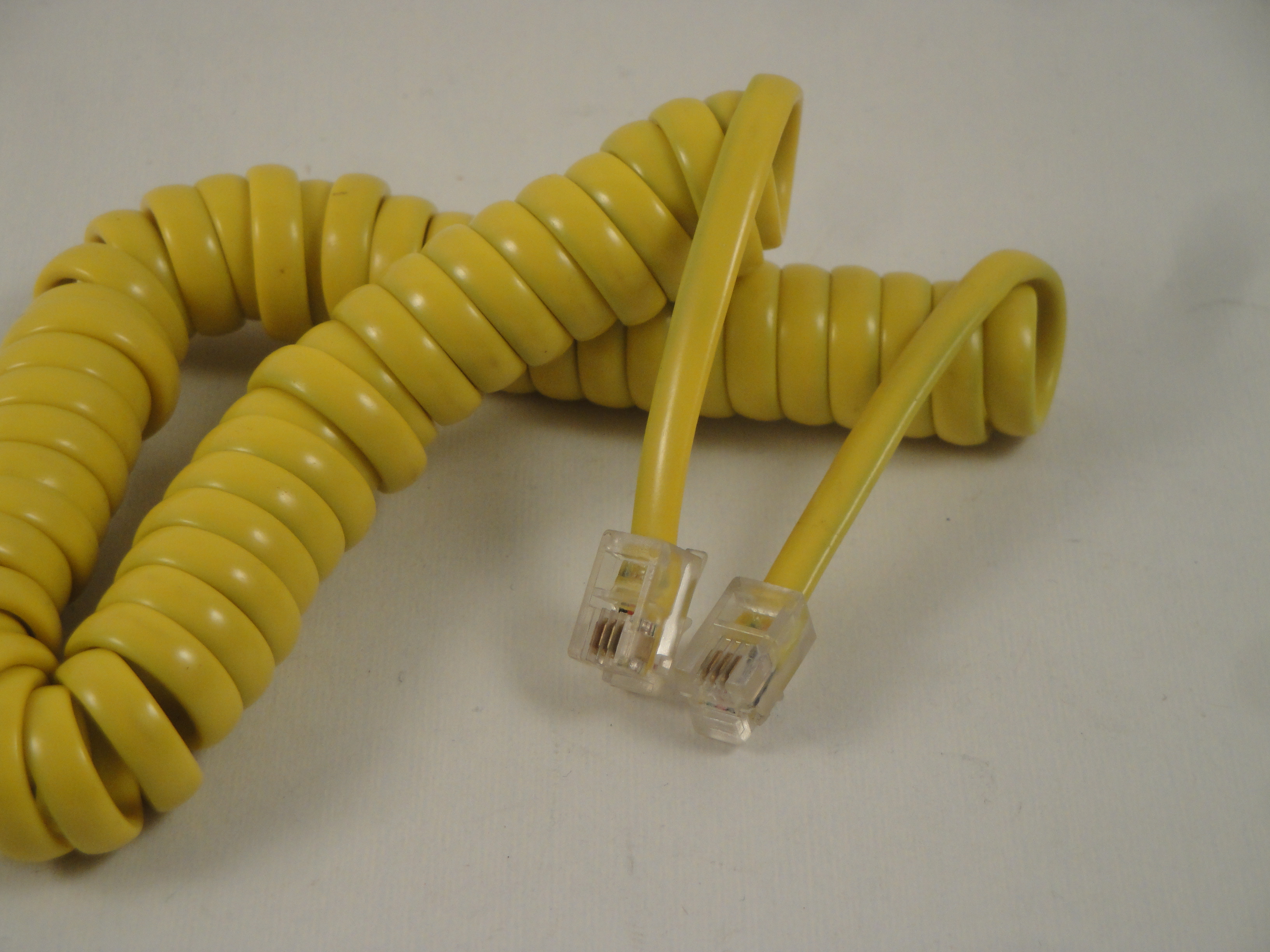 Telefonh�hrerkabel spiral 4/4 2m, gelb